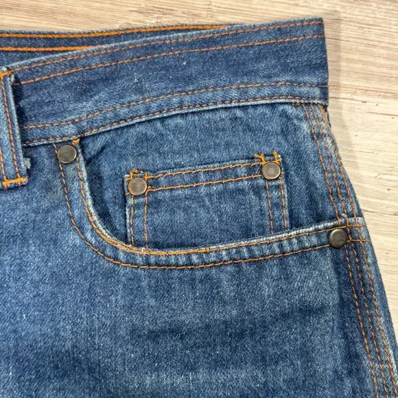 Rare VTG Men 35x31.5 St. Leger Bullitt Blue Jeans w/ Elephant Flare Bell Bottoms